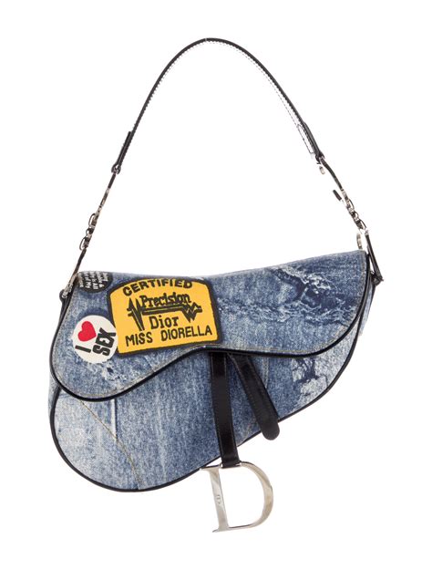 dior denim saddle bag vintage